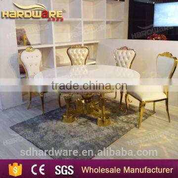Modern Luxury Stainless Steel Round Wedding Tables for Glass Used Round Wedding Tables photo-2