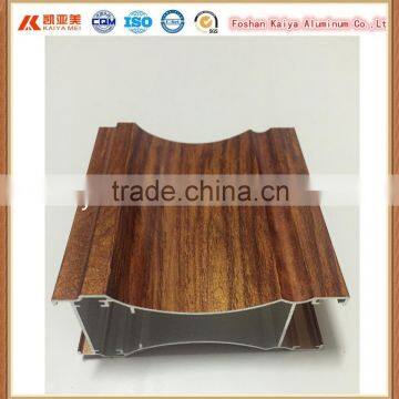 6000 series profiles wooden grain aluminum door