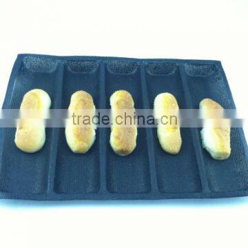 Silicone bread baking form loaf pan with hole with fiberglass reusable for above 4000 times