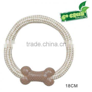 Eco-friendly Chewable Dog Rope with bone Toy