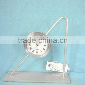 aluminum art metal desk clock,metal crafts table clock