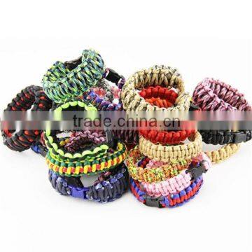 promotion charming paracord survival bracelet plastic buckle