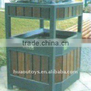 Modern Green Steel Garbage Can