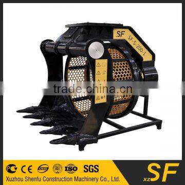 26 ton excavator 360 degree rotating screen bucket