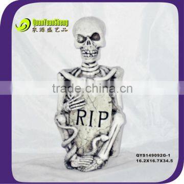 polyresin promotion gift halloween rip skeleton