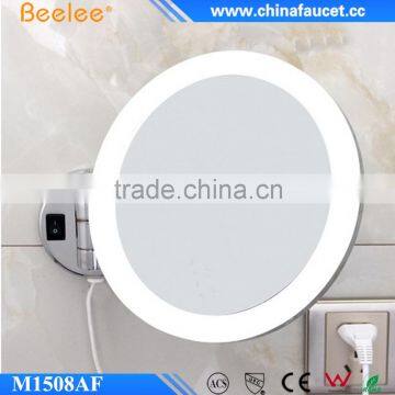 8'' Round Brass Acrylic Mirror Led Compact Bathroom Wall Mirror Quality Choice photo-2