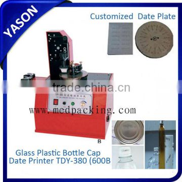 Glass Plastic Bottle Cap Date printing machine