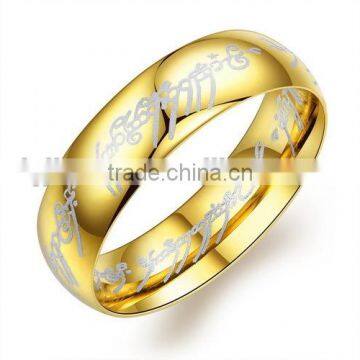Simple Design Without Stone Pure Gold Wedding Ring photo-6