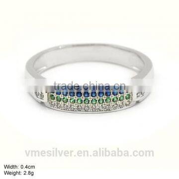 [RZK-0006C] Micro Pave Setting Ring in 925 Sterling Silver Jewelry Wholesale Ring