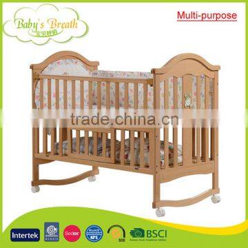 WBC-37B multi-purpose hot sale wooden adult swing baby folding cot design