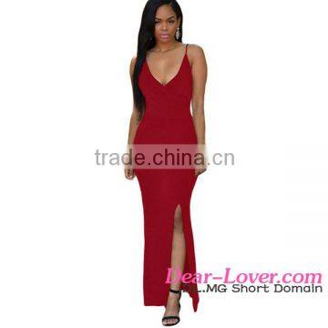 2016 New Design Black Crisscross Daring Back Maxi Dress Summer photo-3