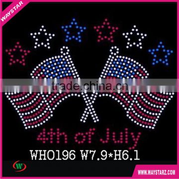 4TH Of July Rhinestones Iron On Clothes Transfers