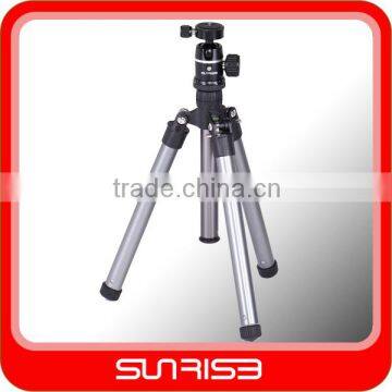 SUNRISE mini multicolor aluminum camera tripod with rotating camera ball head