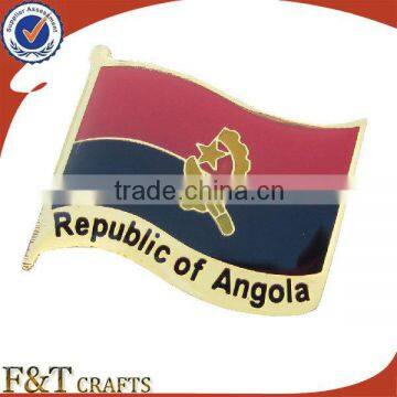 promotional custom various design metal enamel flag pin for wholesales