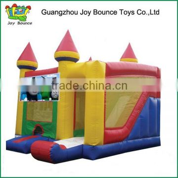 Thomas The Train jumping castle with slide,big bounce house slide inflatable jumping bouncer slide