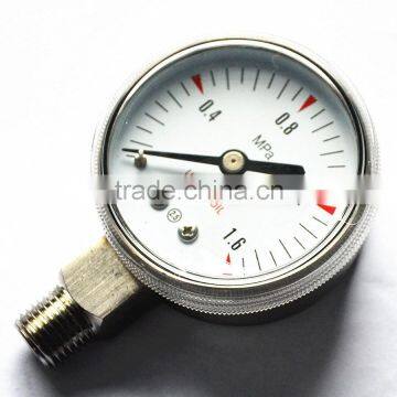 high quality 316ss bourdon tube pressure gauge