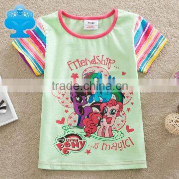 2-6y (G6122) kids cartoon tshirts neat baby tops my little pony printed t shirt child apparel