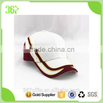 Hot Selling Custom 100% Cotton Stripe Plain Baseball Cap for Teenager