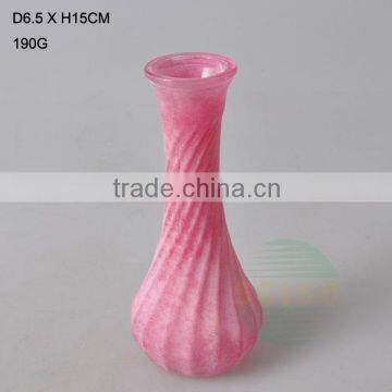 round crystal flower glass vase