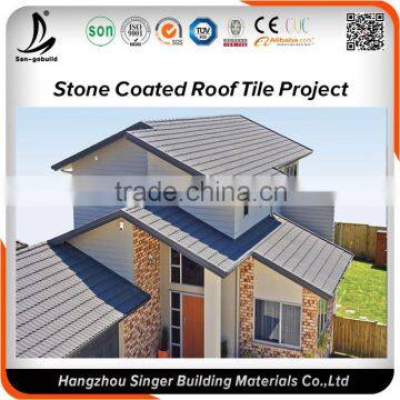 Lightweight Color Coated Galvanized Steel Roof Sheet, Stone Coated Aluminum Steel Roof Tile photo-3