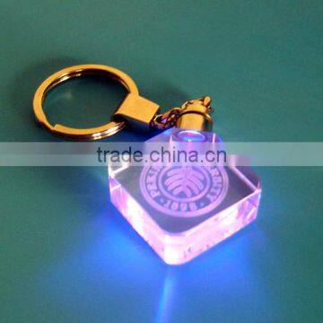 3D laser engraving crystal keychain for wedding souvenirs