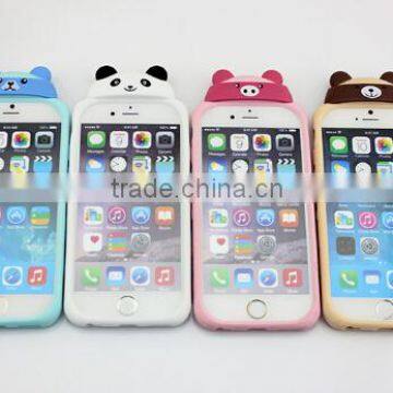 Minidandan3d Cute Cartoon Korea Dairy Cow Panda Protective Silicone Gel Case Covers for Apple iphone6