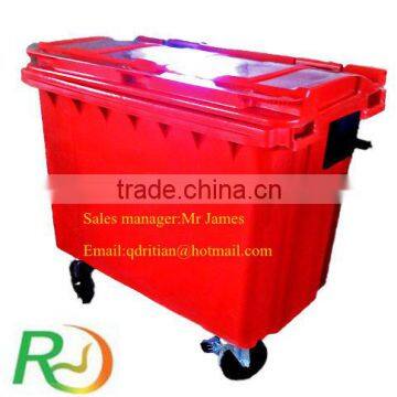 outdoor garbage can/garbage bin with 4 wheels