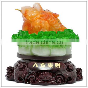 Green and agate jade color fengshui frog , beautiful statue for home decoration