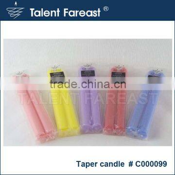 Taper wax 9hrs burning colorful cheap price pillar church candle