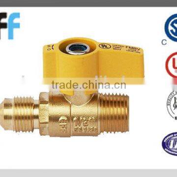 3/8"-- 1/2" Forged brass body Gas Ball Valve with CSA.UL certificated