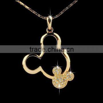 18k pendant mickey mouse necklace