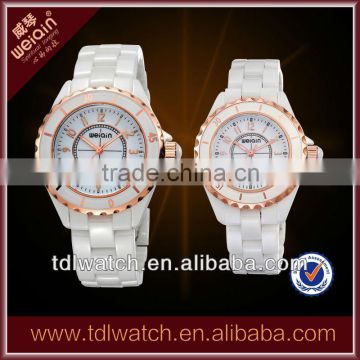 Ceramic Band Rotating Bezel Sapphire Glass Face Watch