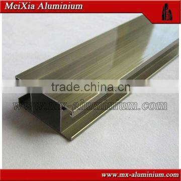 glazing champagne Aluminium extrusion profiles for sliding windows