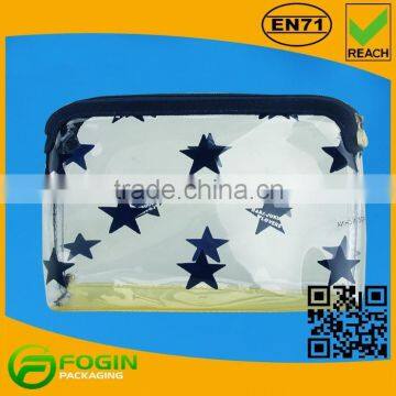 clear pvc travel bag for cosmetic