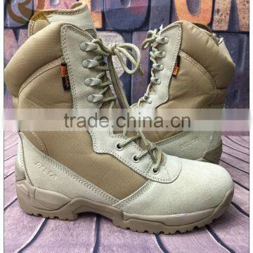 2016 khaki leather rubber sole military tactical desert dubai army boots