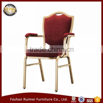 Simple Design Metal Low Price Arm Dining Chair Furniture