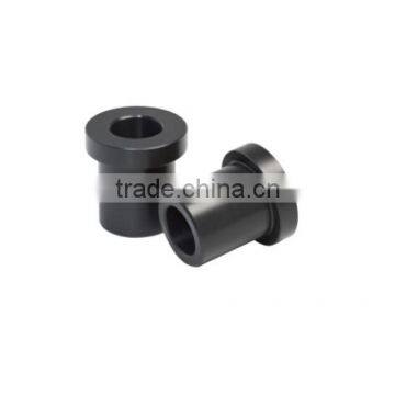 cnc turned POM black flanged plastic bushing
