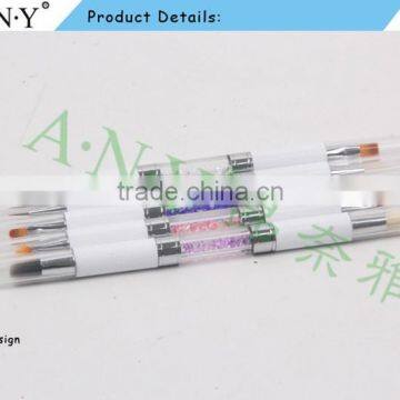 ANY Rhinestone Double Side Using Nail Design 3D Flat Nail Art Brush Angular photo-6