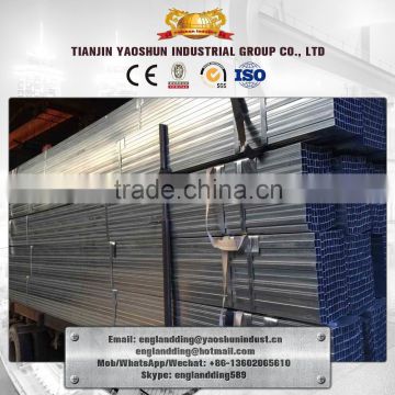 GI RHS 1 1/2 x 2 1/2 galvanized pipe erw square galvanized steel tube