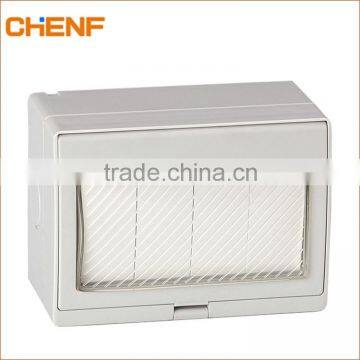 CHENF IP55 Newest hot sale high quality surface mount waterproof switch and socket saip CF-4GS