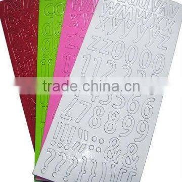 Numbes cardboard sticker shaped Sticker paper