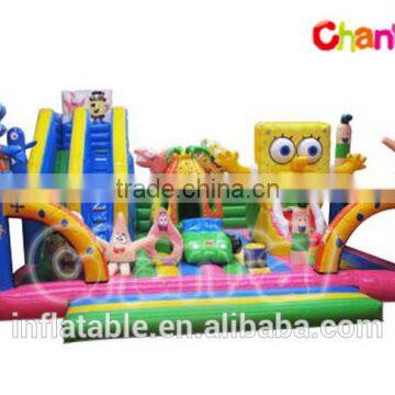 Hot sale kids inflatable Sponge Bob park/fun city/amusement park