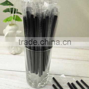 Disposable plastic straw with different colors long flexible drinking straws