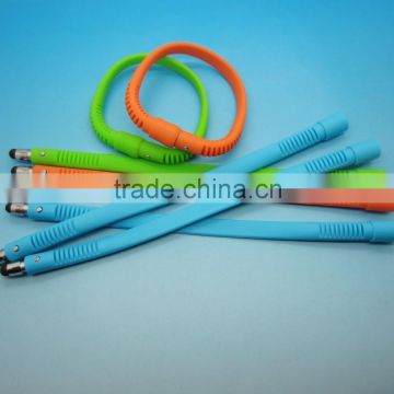 Wholesale Hot silicone small stylus touch pen band