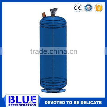 Blue Refrigerant capped vertical liquid receiver