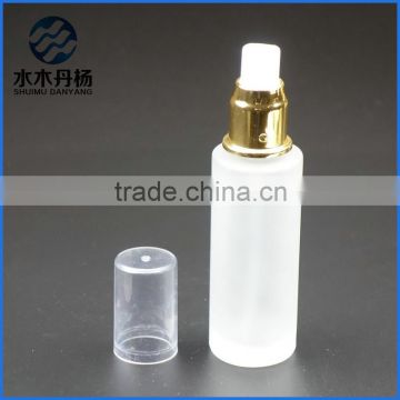 100ml frosted lotion glass bottle airless pump glass bottle