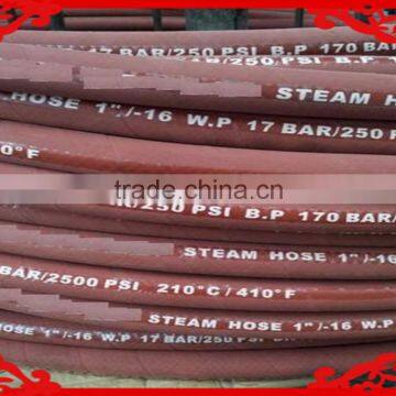 High Temperature Wire Braided Steam Hose, red color steam hose