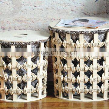 9 hand woven - pastoral style - solid - wooden dirty clothes basket - storage barrel - dirty clothes barrel - storage basket