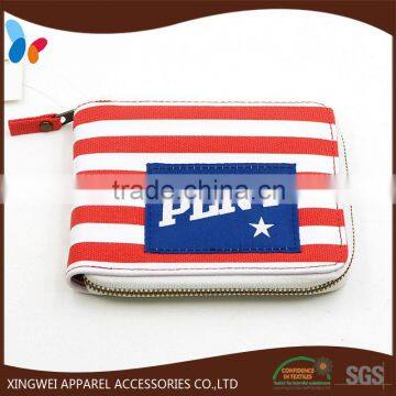 custom fashion casual style fabric canvas wallet