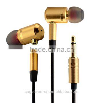 Separable metal stereo in-ear earphone headset headphone with microphone for mobile phone computer MP3